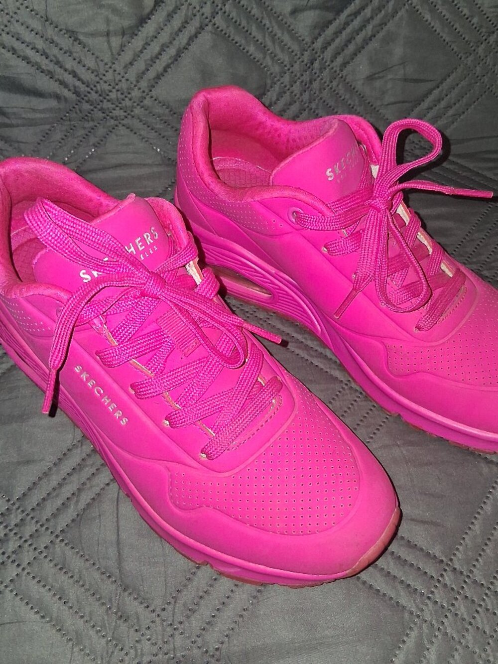 Skechers Street Women's Uno - Night Shades in the Hot Pink size 8